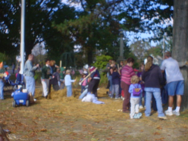 Families Making Scarecrows