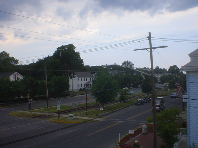 Looking at West Railroad Avenue from the third floor tower.