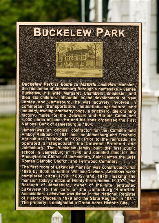 Buckelew Park Historic Marker