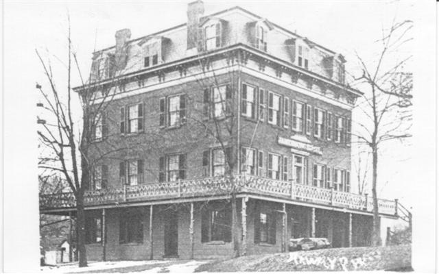 The C. C. Cruger Hotel, which was located at the present day site of Busco Brothers Heating Oil.