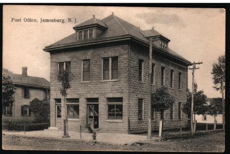 The original Jamesburg Post Office, which was built in 1909.  It served as the Post Office until the present Jamesburg Post Office was opened on July 7, 1962.  Then, the building served as Jamesburg's Borough Hall and Police Station until 2000.  Today, it is home to Little Wonders Day Care. Submitted by Mr. & Mrs. Chris Bowen.