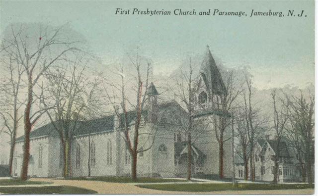 The Presbyterian Church of Jamesburg - Early 1900s.  The church was organized on June 6, 1854.  The land for the church was donated by Mr. James Buckelew. Submitted by Fr. Ronald Becker